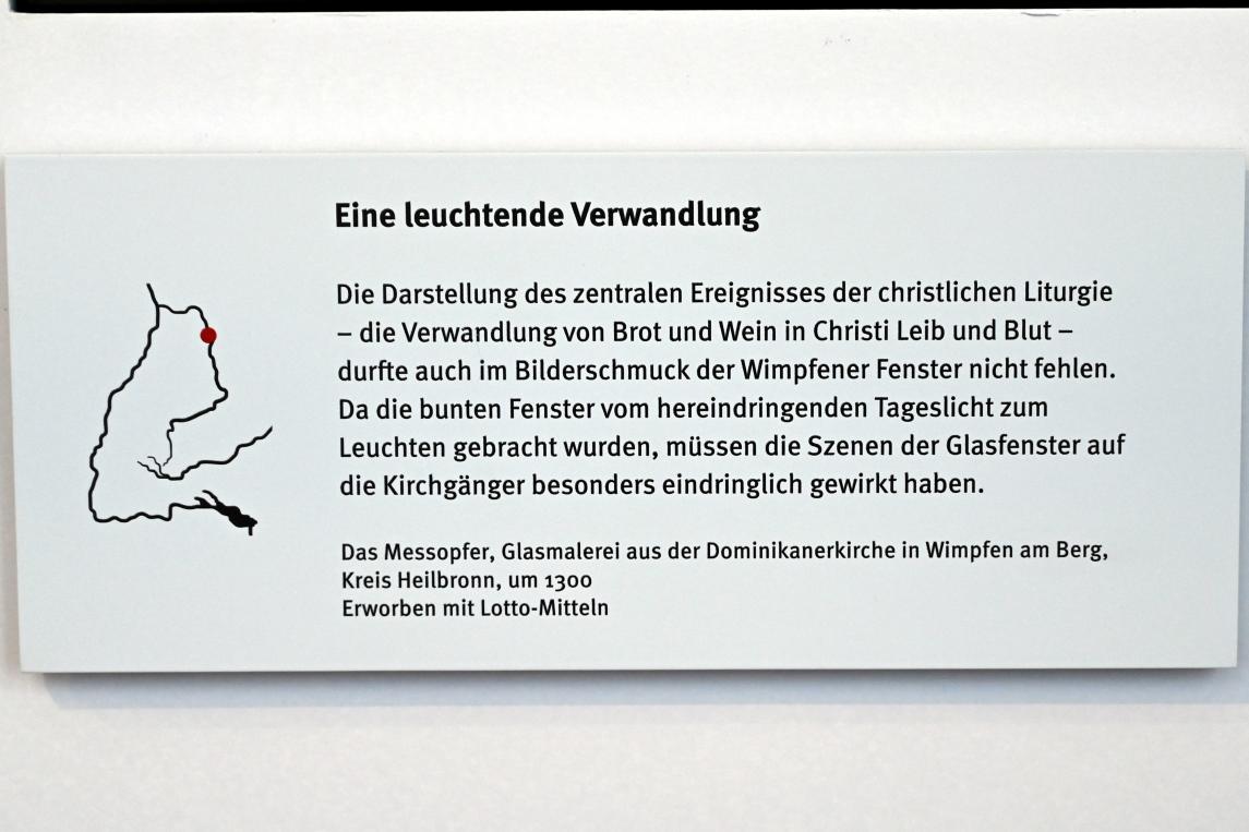Das Messopfer, Bad Wimpfen, ehem. Dominikanerkloster, jetzt Stuttgart, Landesmuseum Württemberg, Mittelalter, um 1300, Bild 2/2