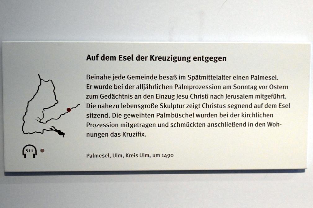 Palmesel, Stuttgart, Landesmuseum Württemberg, Mittelalter, um 1490, Bild 4/4