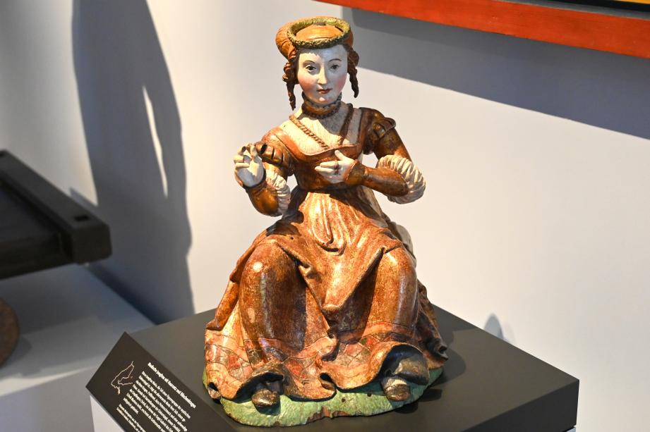 Sitzende Muttergottes aus der Figurengruppe der Einhornjagd, Stuttgart, Landesmuseum Württemberg, Mittelalter, um 1520