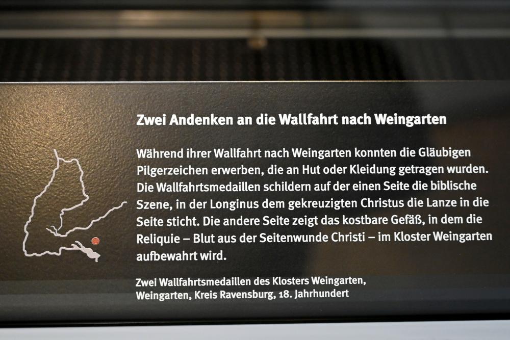 Wallfahrtsmedaille, Weingarten, ehem. Benediktinerkloster, jetzt Stuttgart, Landesmuseum Württemberg, Mittelalter, 18. Jhd., Bild 2/2