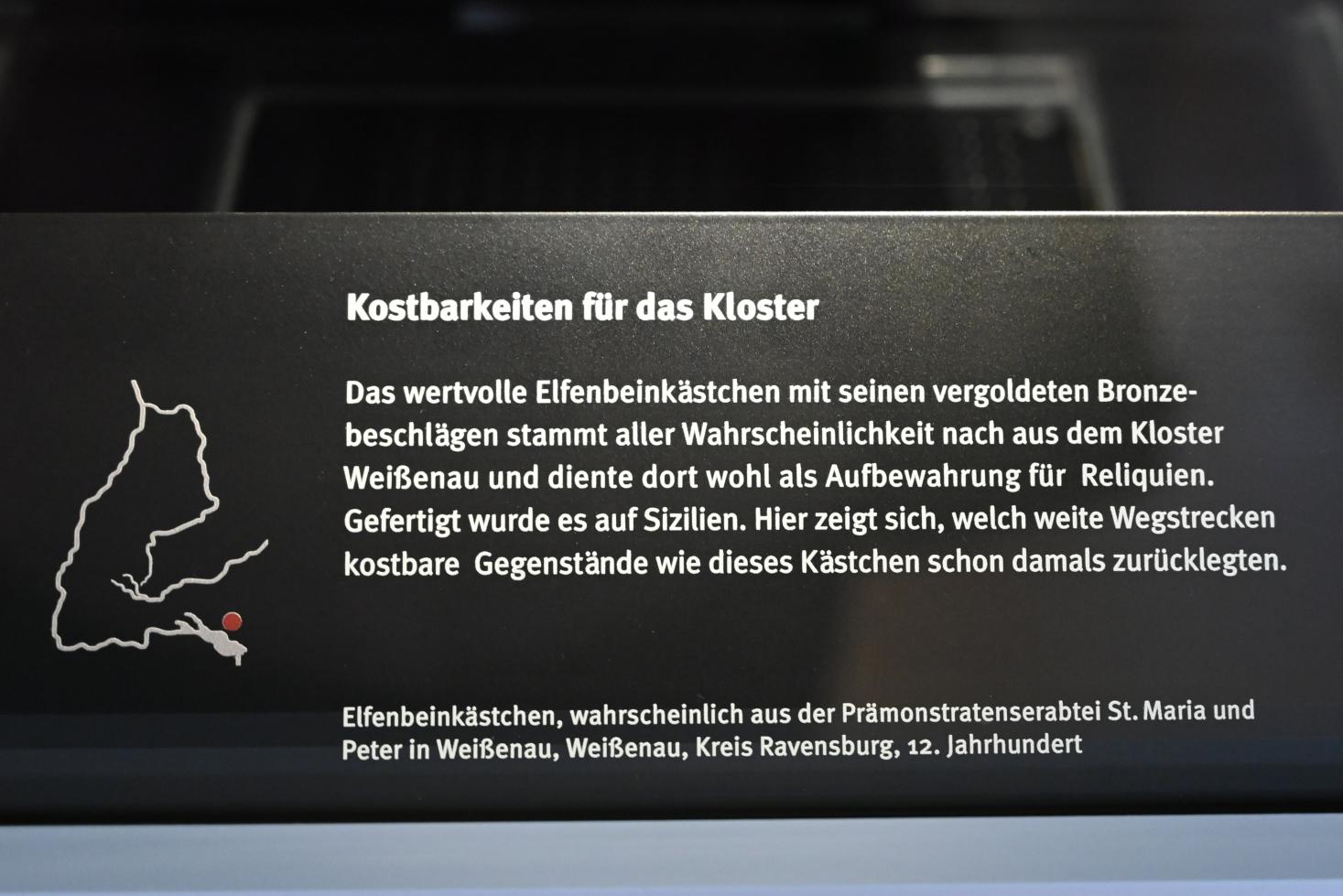 Reliquienkästchen, Weißenau, ehem. Prämonstratenserkloster, jetzt Stuttgart, Landesmuseum Württemberg, Mittelalter, 12. Jhd., Bild 3/3