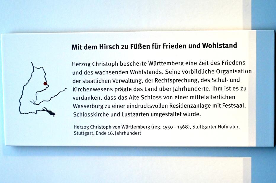 Herzog Christoph von Württemberg (reg. 1550-1568), Stuttgart, Landesmuseum Württemberg, Herzogtum Württemberg, Ende 16. Jhd., Bild 2/2