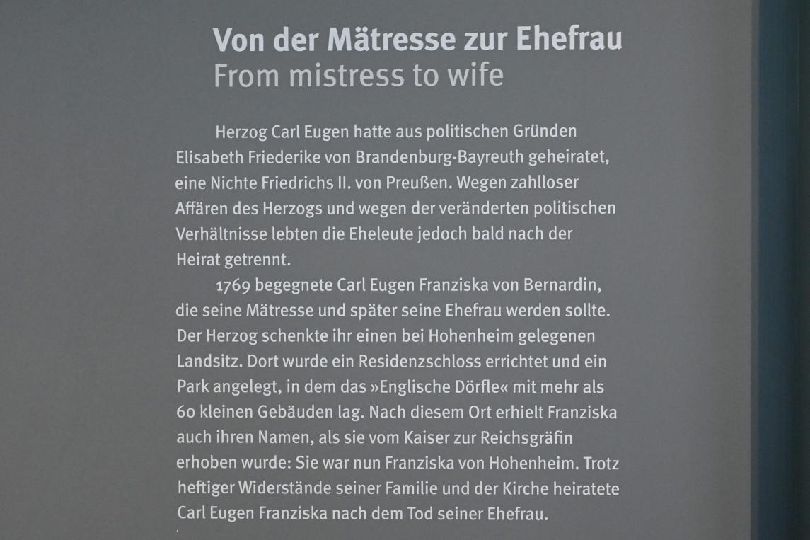 Jakob Friedrich Weckherlin (1780–1790), Franziska von Hohenheim (1748-1811), zweite Gemahlin von Herzog Carl Eugen von Württemberg, Stuttgart, Landesmuseum Württemberg, Herzogtum Württemberg, um 1790, Bild 3/3