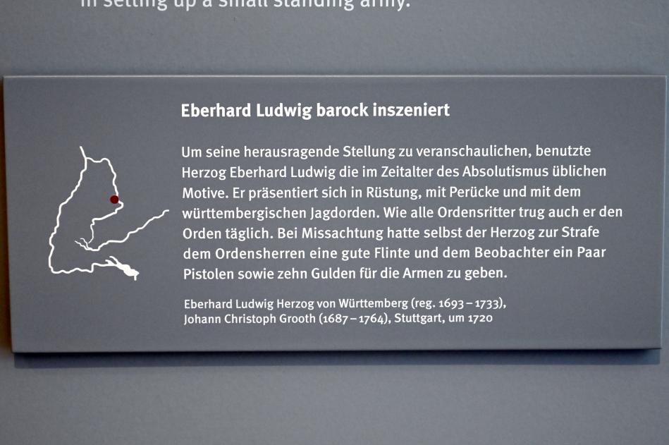Johann Christoph Grooth (1720), Eberhard Ludwig Herzog von Württemberg (reg. 1693-1733), Stuttgart, Landesmuseum Württemberg, Herzogtum Württemberg, um 1720, Bild 2/2