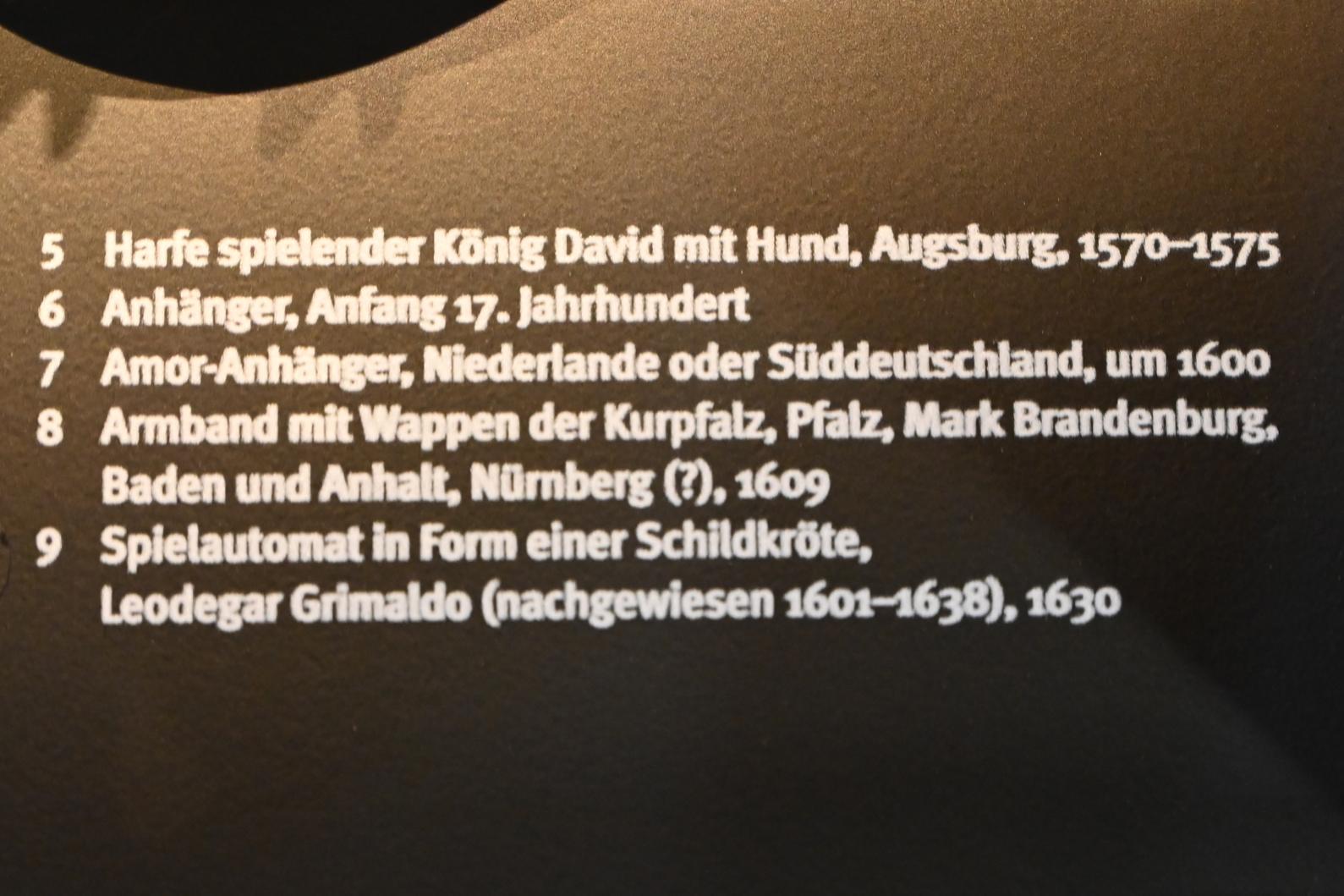 Harfe spielender König David mit Hund, Stuttgart, Landesmuseum Württemberg, Kunstkammer, 1570–1575, Bild 2/2