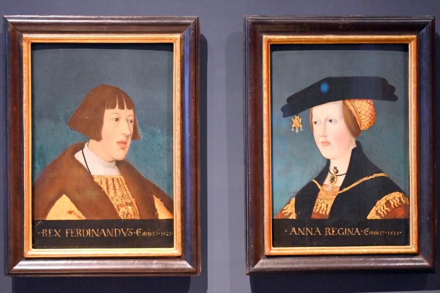 Hans Maler zu Schwaz (1512–1529), König Ferdinand I. (reg. 1531-1564) und seine Frau Anna von Böhmen und Ungarn (1503-1547), Stuttgart, Landesmuseum Württemberg, Kunstkammer, um 1521