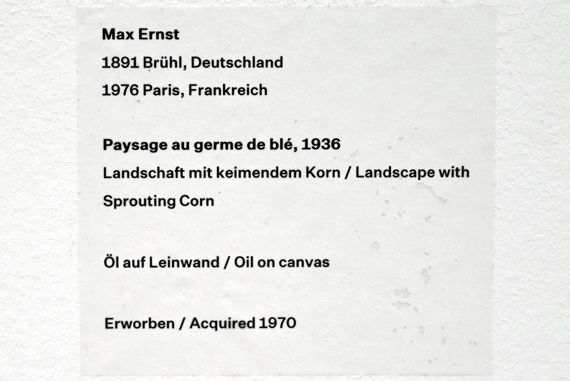 Max Ernst (1912–1970), Landschaft mit keimendem Dorn, Düsseldorf, Kunstsammlung K20, Saal 3, 1936, Bild 2/2