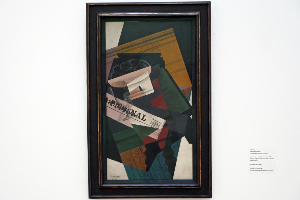 Juan Gris (1911–1926), Stillleben mit Fruchtschale und Zeitung, Düsseldorf, Kunstsammlung K20, Saal 8, 1916