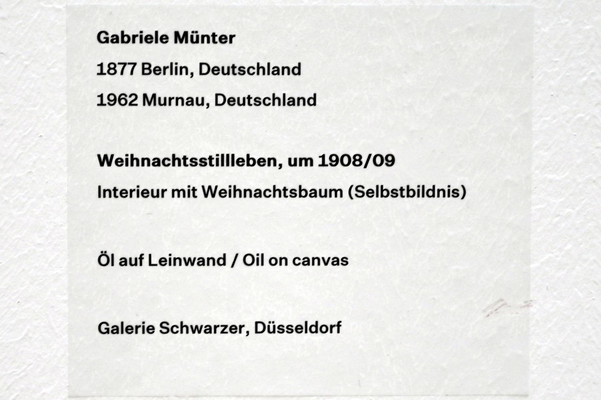 Gabriele Münter (1903–1954), Weihnachtsstillleben, Düsseldorf, Kunstsammlung K20, Saal 10, um 1908–1909, Bild 2/2