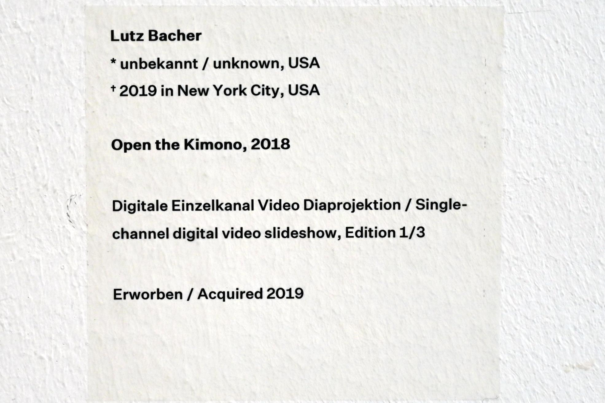 Lutz Bacher (2017–2018), Open the Kimono, Düsseldorf, Kunstsammlung K21, 2. Obergeschoss, 2018, Bild 7/7