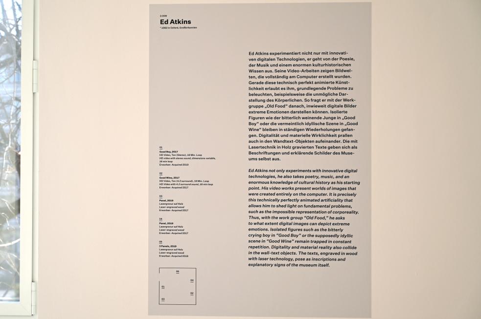 Ed Atkins (2017–2019), Good Boy, Düsseldorf, Kunstsammlung K21, 2. Obergeschoss, 2017, Bild 2/2