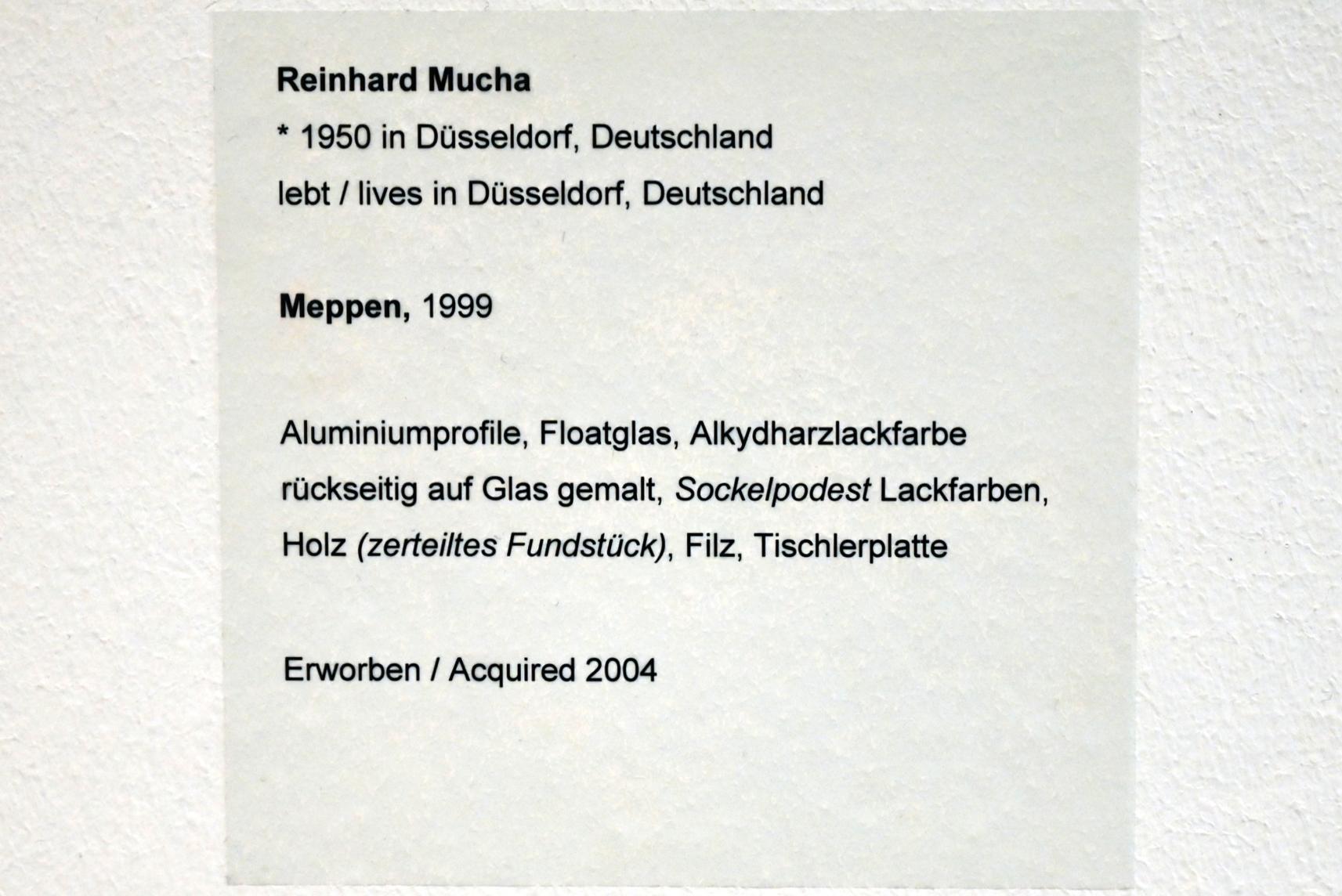 Reinhard Mucha (1985–2002), Meppen, Düsseldorf, Kunstsammlung K21, 3. Obergeschoss, 1999, Bild 2/2