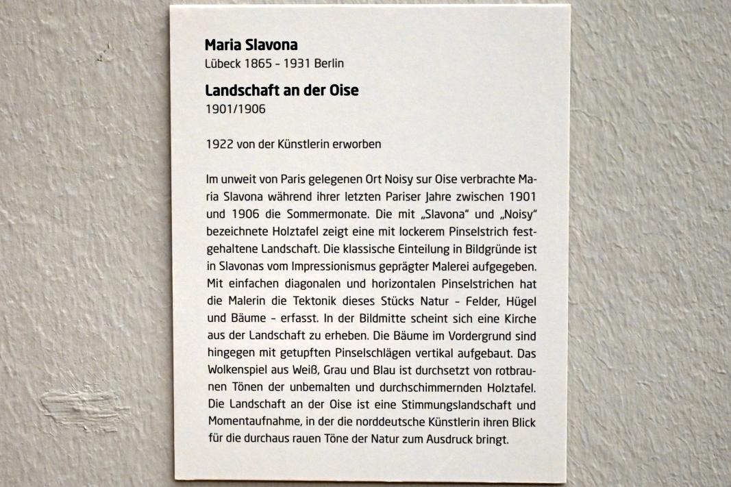 Maria Slavona (1898–1920), Landschaft an der Oise, Lübeck, Museum Behnhaus Drägerhaus, Obergeschoß Haupthaus Saal 0, 1901–1906, Bild 2/2