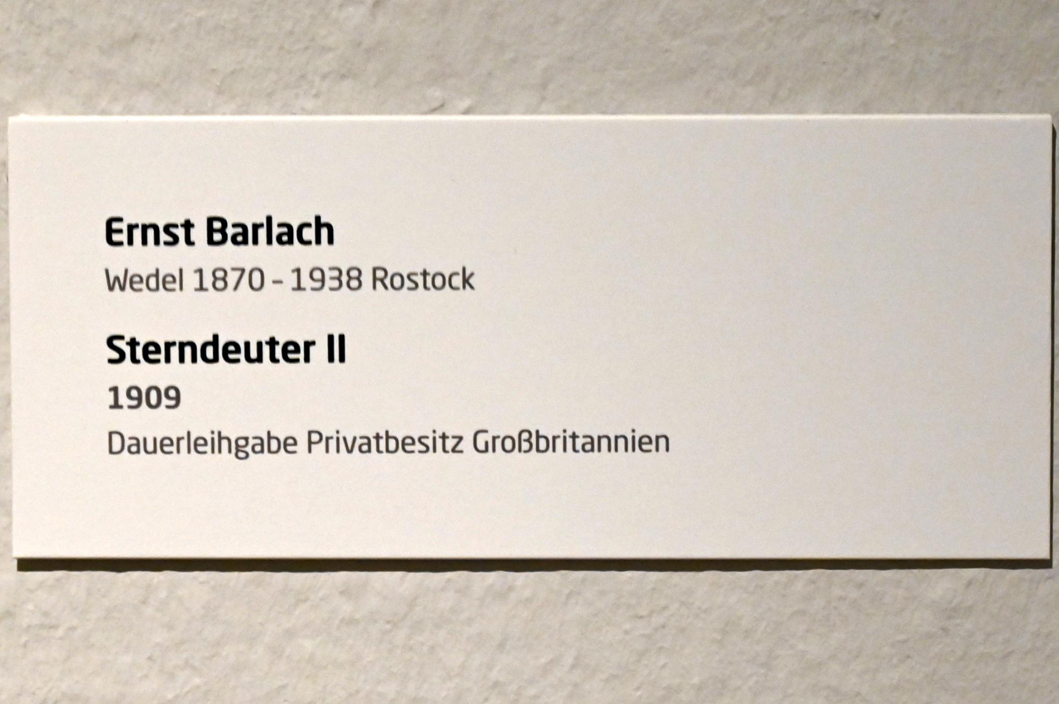 Ernst Barlach (1906–1936), Sterndeuter II, Lübeck, Museum Behnhaus Drägerhaus, Obergeschoß Haupthaus Saal 4, 1909, Bild 3/3