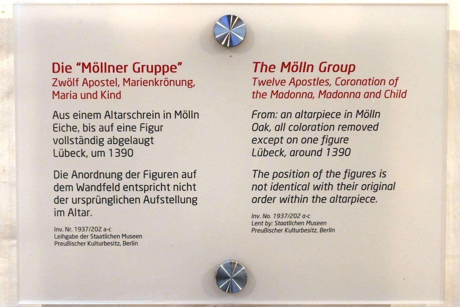 Die "Möllner Gruppe", Lübeck, St. Annen-Museum, Saal 2, um 1390, Bild 2/2