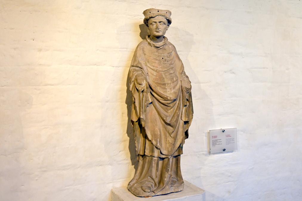 Meister der Darsow-Madonna (Umkreis) (1412), Hl. Bischof, Lübeck, Marienkirche, jetzt Lübeck, St. Annen-Museum, Saal 4, 1405–1420, Bild 2/3