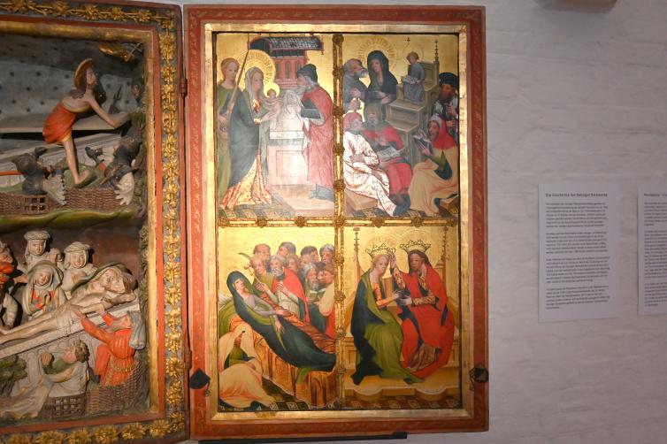 Atar der Zirkelbruderschaft Flügel, Lübeck, Katharinenkirche, jetzt Lübeck, St. Annen-Museum, Saal 6, um 1430, Bild 2/3