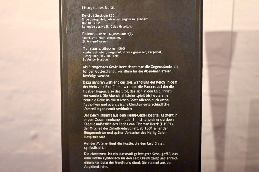 Patene, Lübeck, St. Annen-Museum, Saal 6, 16. Jhd., Bild 2/2