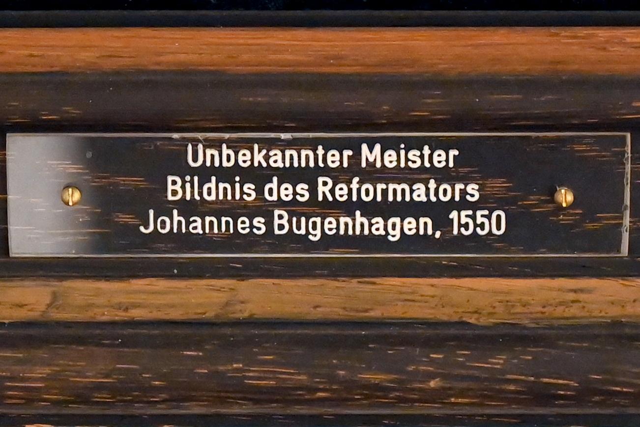 Bildnis des Reformators Johannes Bugenhagen, Lübeck, St. Annen-Museum, Saal 13, 1550, Bild 2/2