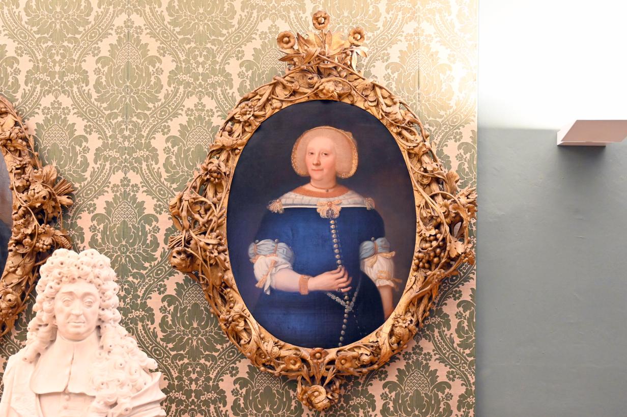Godfrey Kneller (Gottfried Kniller) (1668–1675), Porträt der Maria Fredenhagen (verw. Hasenkrog), Lübeck, St. Annen-Museum, Obergeschoß, Saal 14, 1675