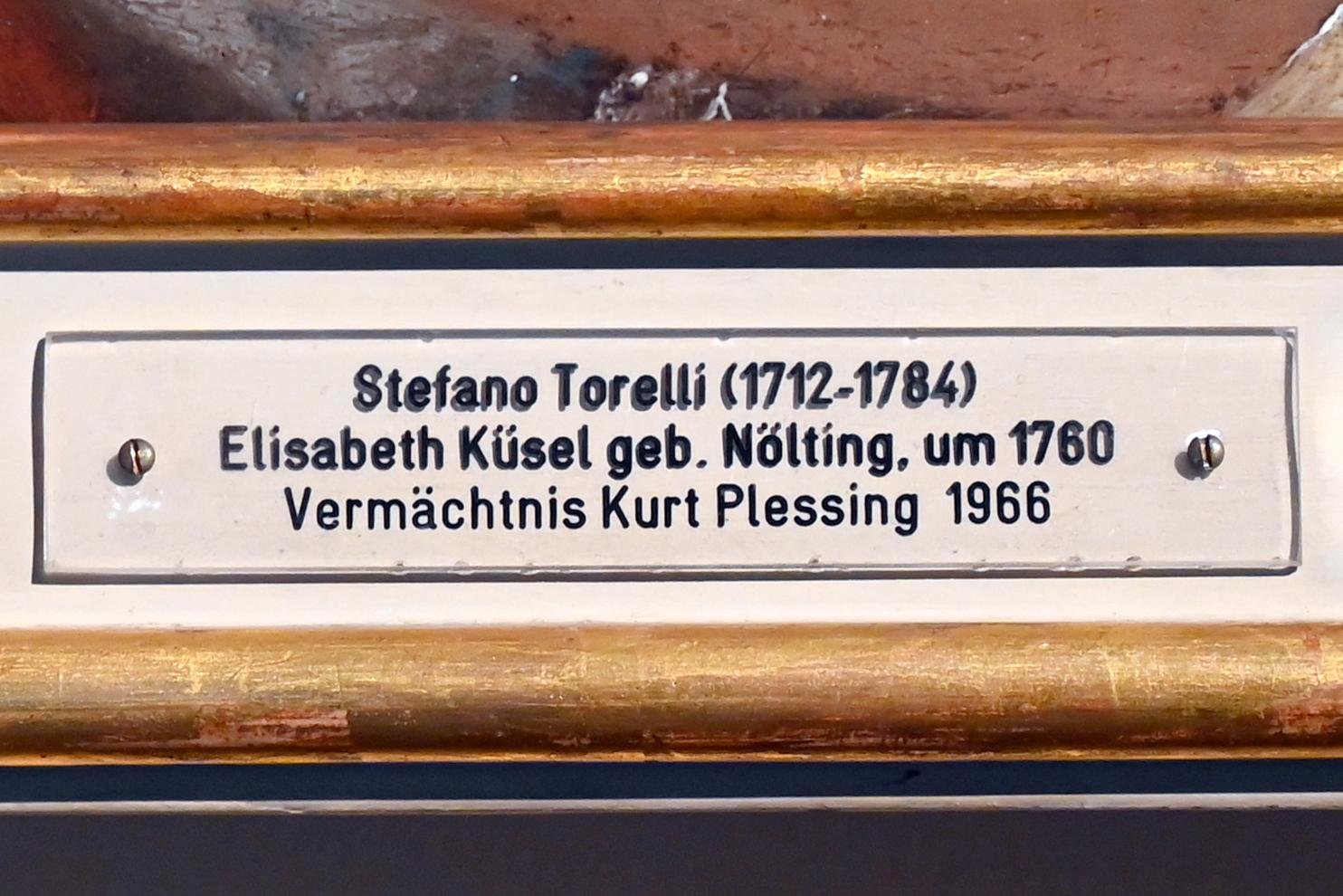 Stefano Torelli (1760–1762), Elisabeth Küsel geb. Nölting, Lübeck, St. Annen-Museum, Obergeschoß, Saal 19, um 1760, Bild 2/2