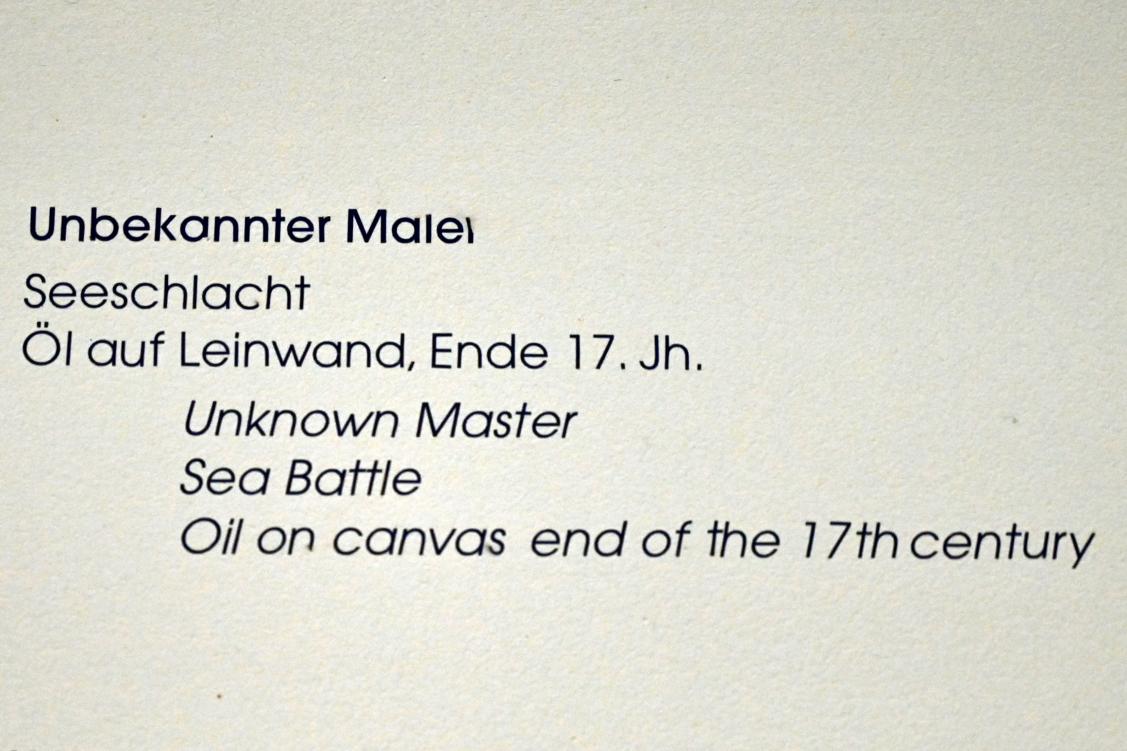 Seeschlacht, Lübeck, St. Annen-Museum, Obergeschoß, Saal 13, Ende 17. Jhd., Bild 2/2