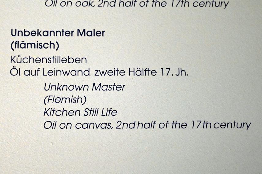 Küchenstillleben, Lübeck, St. Annen-Museum, Obergeschoß, Saal 13, 2. Hälfte 17. Jhd., Bild 2/2