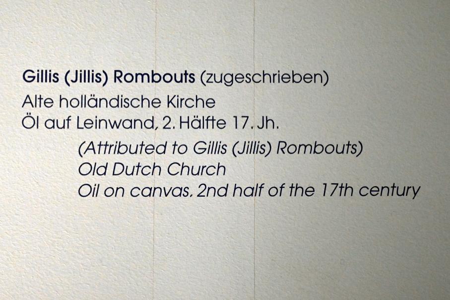 Gillis Rombouts (1672), Alte holländische Kirche, Lübeck, St. Annen-Museum, Obergeschoß, Saal 13, 2. Hälfte 17. Jhd., Bild 2/2