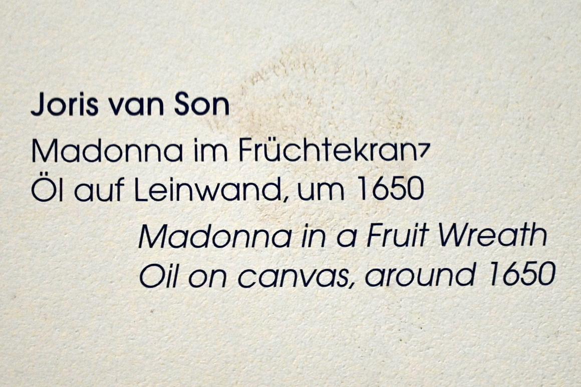 Joris van Son (1650–1657), Madonna im Früchtekranz, Lübeck, St. Annen-Museum, Obergeschoß, Saal 13, um 1650, Bild 2/2