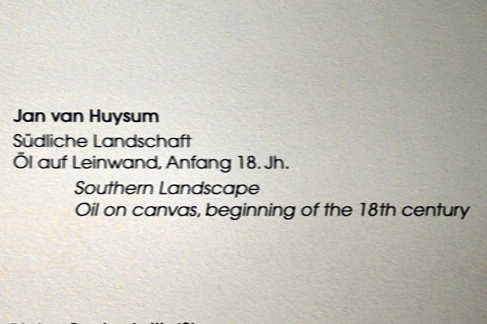 Jan van Huysum (1705–1749), Südliche Landschaft, Lübeck, St. Annen-Museum, Obergeschoß, Saal 13, Beginn 18. Jhd., Bild 2/2