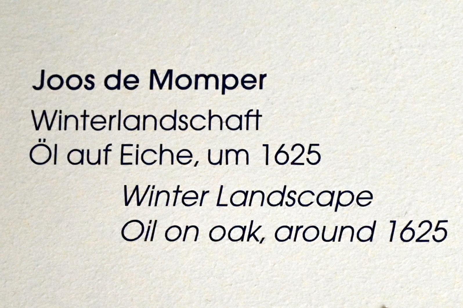Joos de Momper (1595–1625), Winterlandschaft, Lübeck, St. Annen-Museum, Obergeschoß, Saal 13, um 1625, Bild 2/2