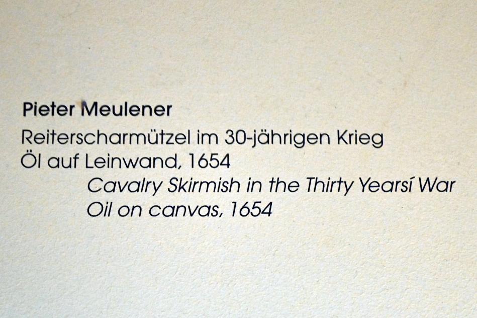 Pieter Meulener (1643–1654), Reiterscharmützel im 30-jährigen Krieg, Lübeck, St. Annen-Museum, Obergeschoß, Saal 13, 1654, Bild 2/2