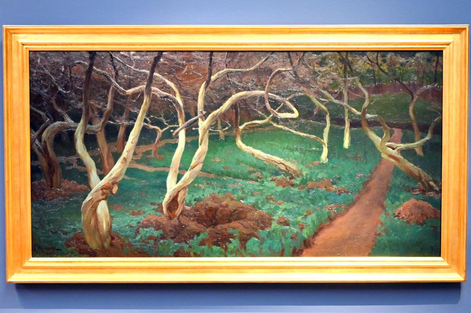 Ferdynand Ruszczyc (1900–1904), Alte Apfelbäume, München, Kunsthalle, Ausstellung "Polnischer Symbolismus um 1900" vom 25.03.-07.08.2022, Saal 4 - Polnische Landschaften, 1900