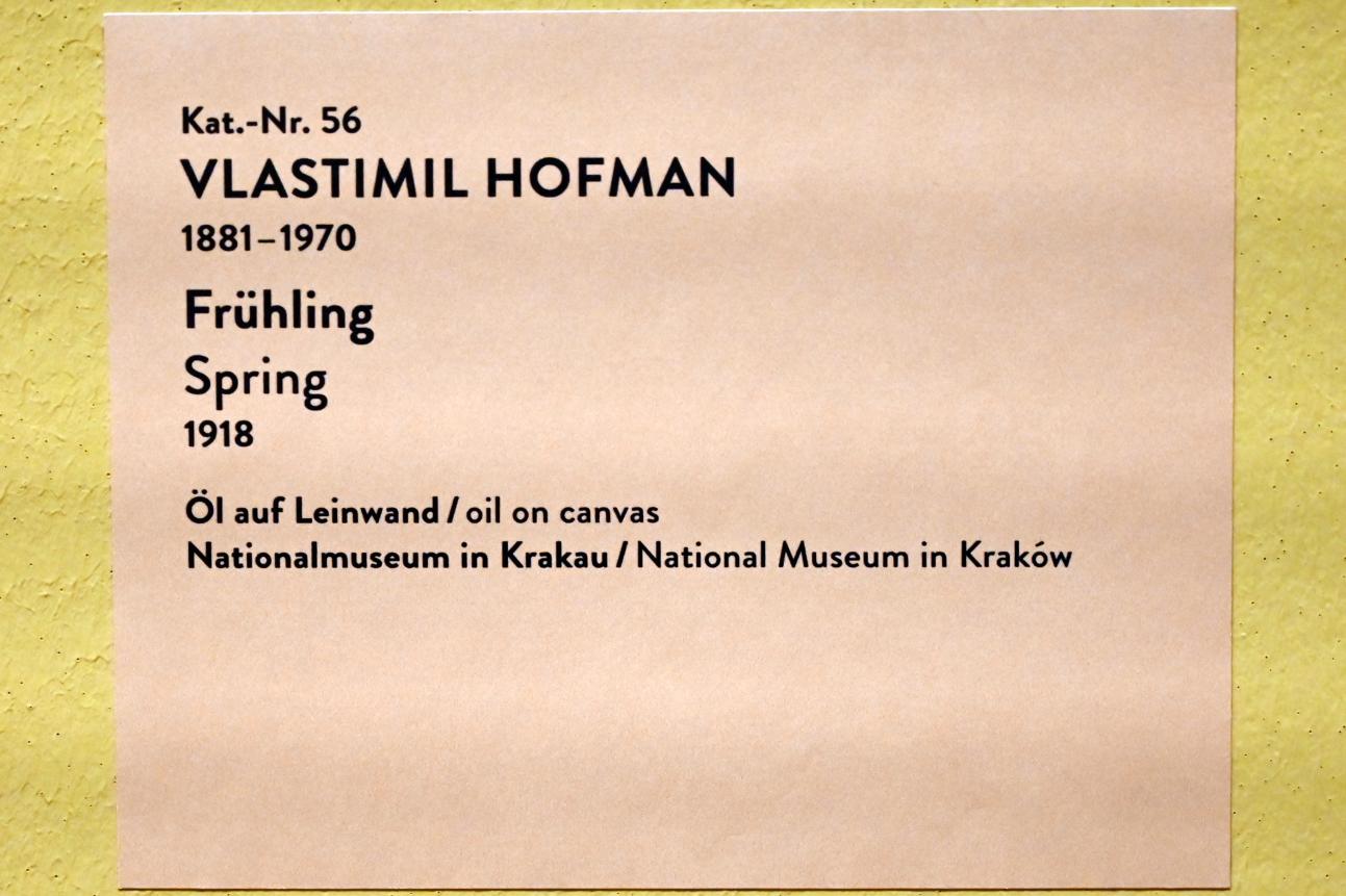 Wlastimil Hofman (1906–1918), Frühling, München, Kunsthalle, Ausstellung "Polnischer Symbolismus um 1900" vom 25.03.-07.08.2022, Saal 5 - Frühlingserwachen, 1918, Bild 2/2