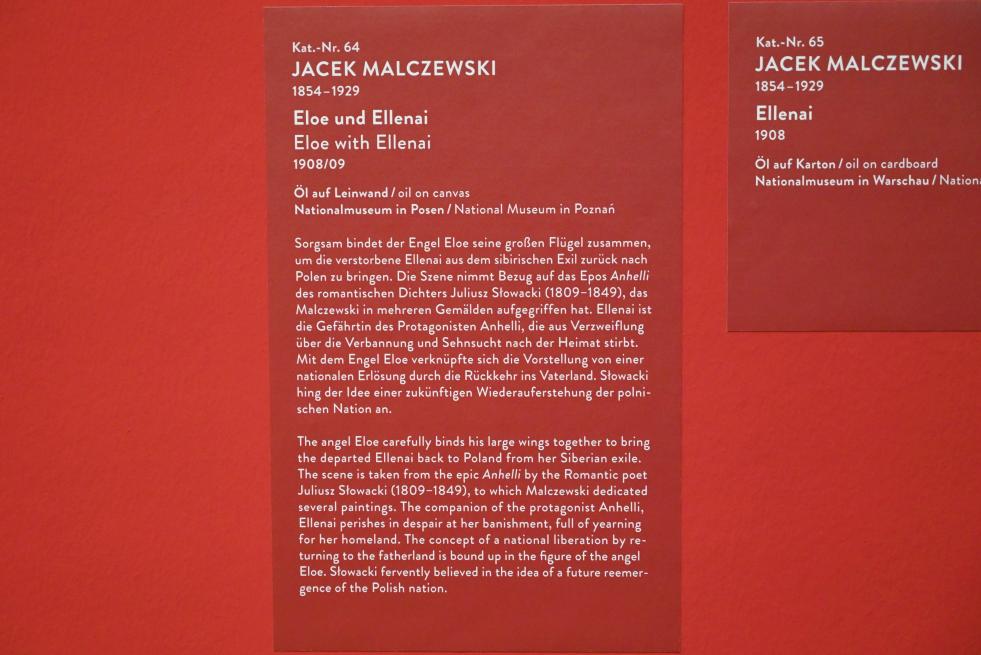 Jacek Malczewski (1876–1917), Eloe und Ellenai, München, Kunsthalle, Ausstellung "Polnischer Symbolismus um 1900" vom 25.03.-07.08.2022, Saal 6 - Mythen, 1908–1909, Bild 2/2