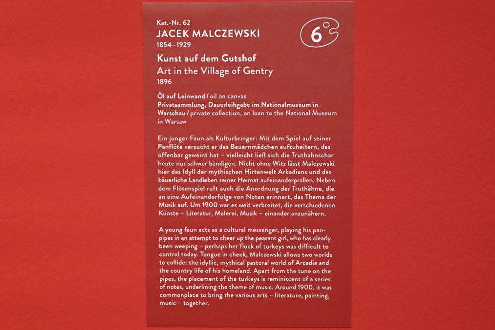 Jacek Malczewski (1876–1917), Kunst auf dem Gutshof, München, Kunsthalle, Ausstellung "Polnischer Symbolismus um 1900" vom 25.03.-07.08.2022, Saal 6 - Mythen, 1896, Bild 2/2