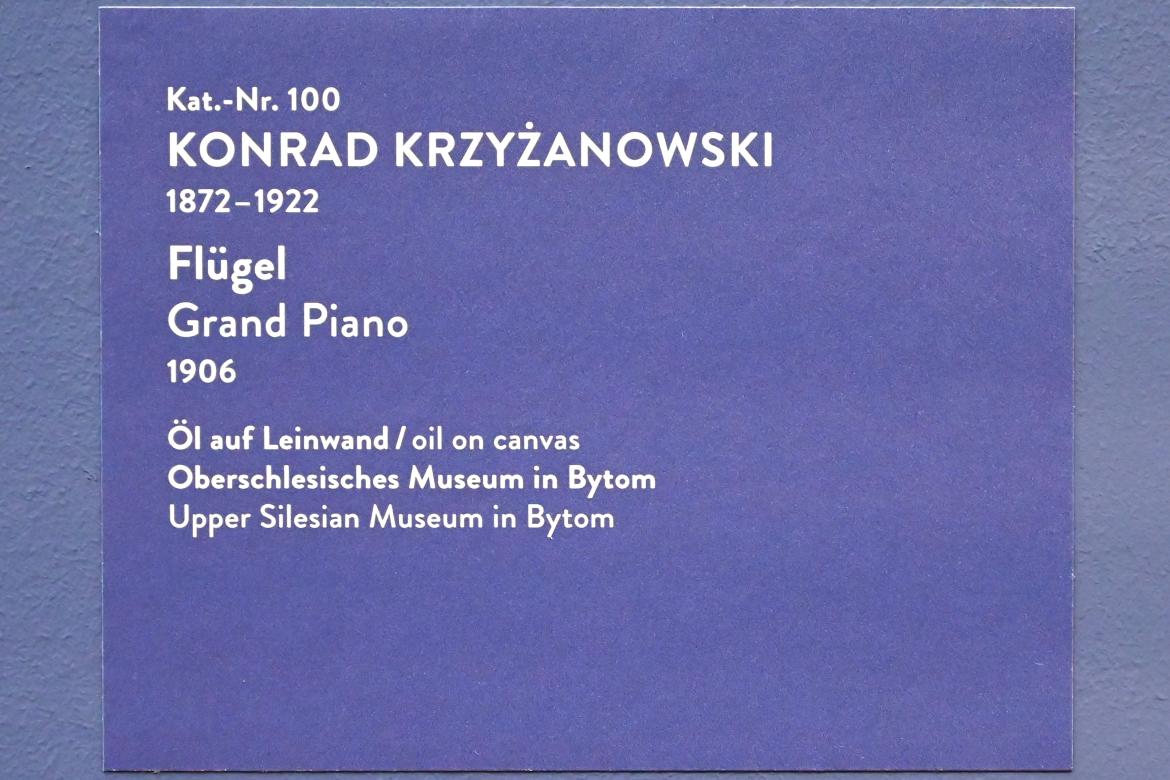 Konrad Krzyżanowski (1900–1914), Flügel, München, Kunsthalle, Ausstellung "Polnischer Symbolismus um 1900" vom 25.03.-07.08.2022, Saal 9 - Die nackte Seele, 1906, Bild 2/2