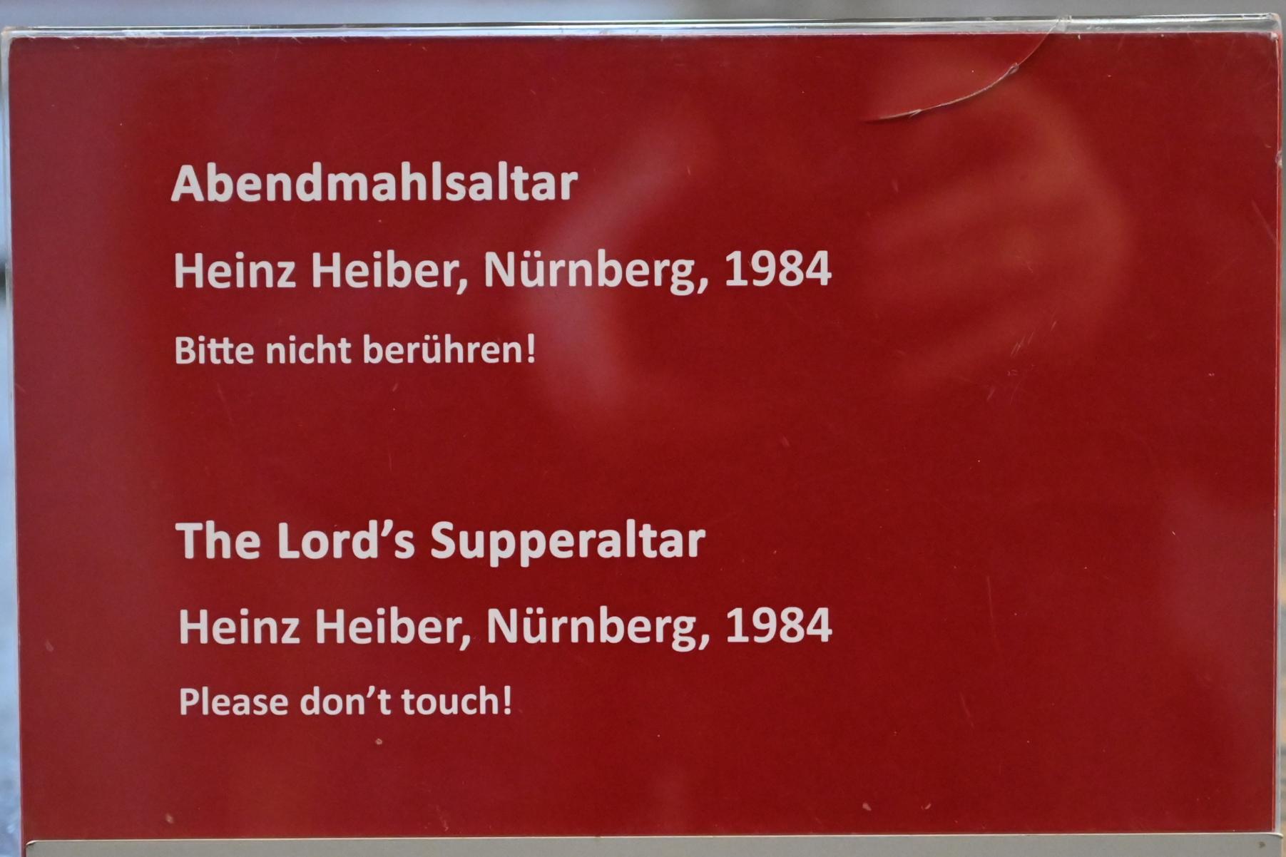 Heinz Heiber (1984), Abendmahlsaltar, Lübeck, Marienkirche, 1984, Bild 4/4