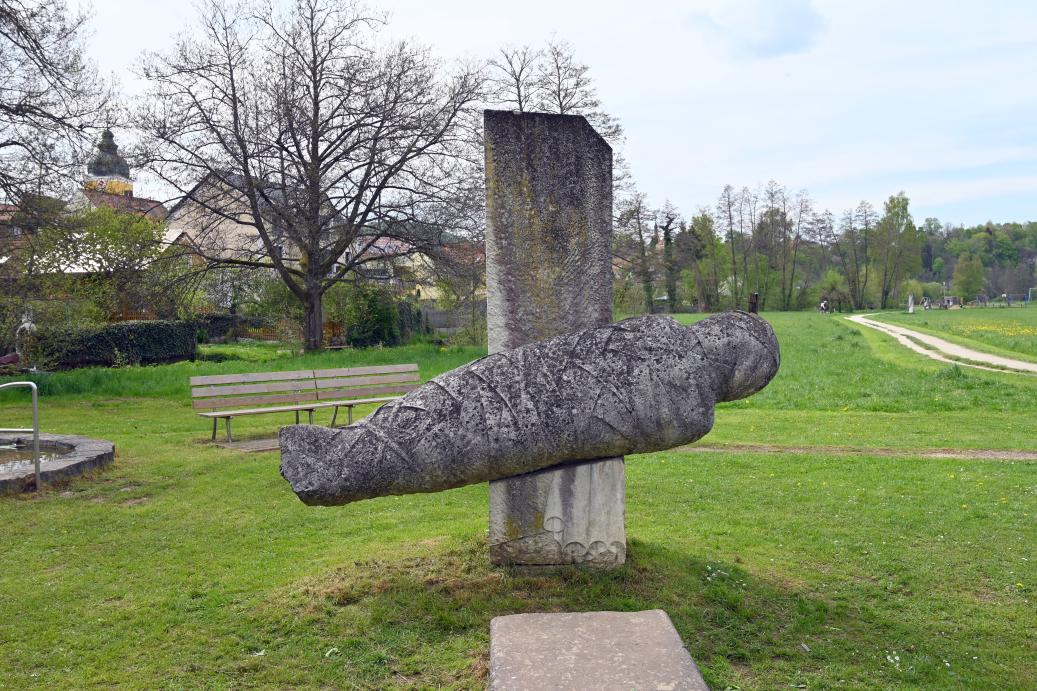 Mihai Buculei (1992), Brücke zur Seligkeit, Beratzhausen, Europa-Skulpturenpark, Südliche Laberwiesen, 1992, Bild 3/5