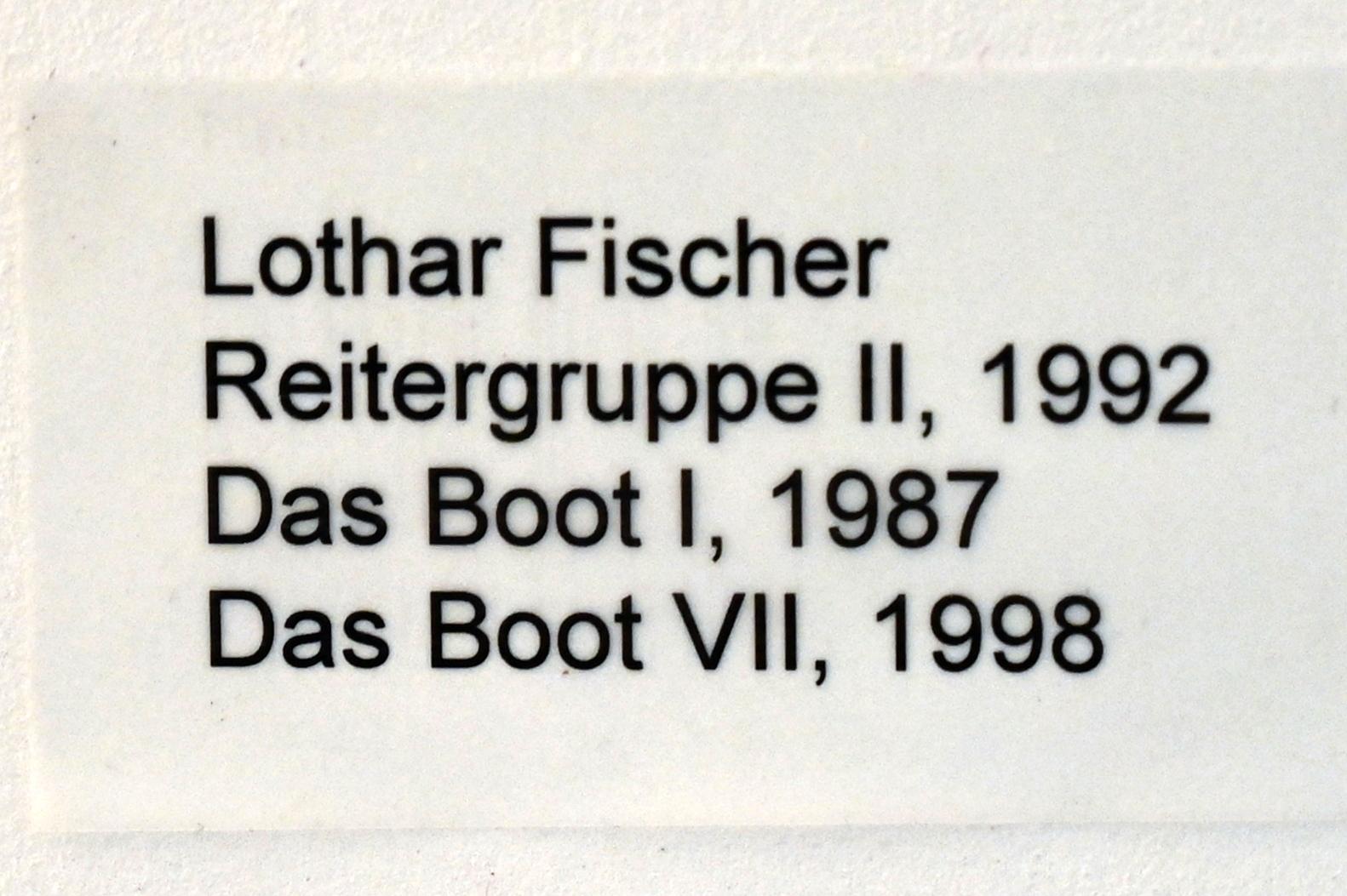 Lothar Fischer (1959–2004), Das Boot I, Neumarkt in der Oberpfalz, Museum Lothar Fischer, Erdgeschoß Raum 1, 1987, Bild 2/2