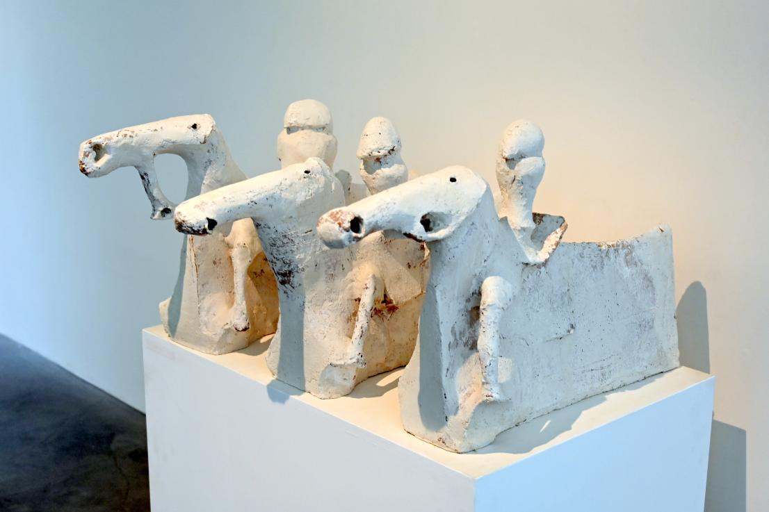 Lothar Fischer (1959–2004), Reitertroika, Neumarkt in der Oberpfalz, Museum Lothar Fischer, Erdgeschoß Raum 2, 1993, Bild 2/5