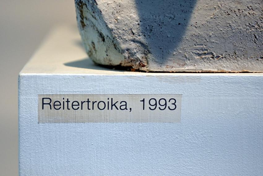 Lothar Fischer (1959–2004), Reitertroika, Neumarkt in der Oberpfalz, Museum Lothar Fischer, Erdgeschoß Raum 2, 1993, Bild 4/5
