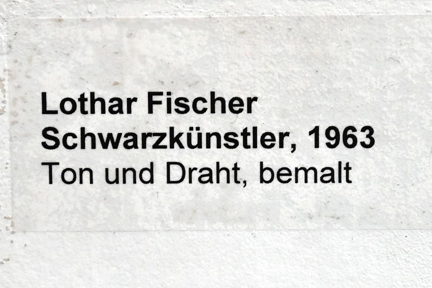 Lothar Fischer (1959–2004), Schwarzkünstler, Neumarkt in der Oberpfalz, Museum Lothar Fischer, Obergeschoß Raum 2, 1963, Bild 6/6