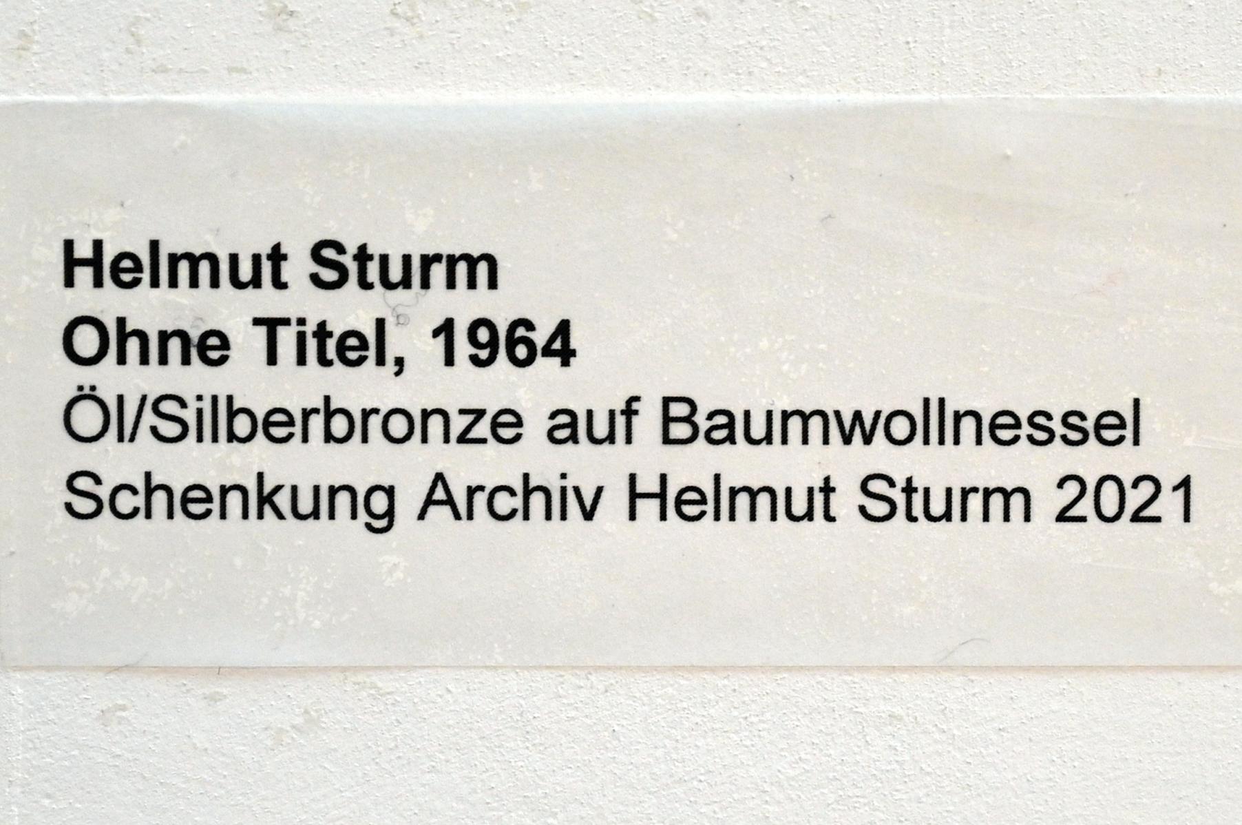 Helmut Sturm (1957–1967), Ohne Titel, Neumarkt in der Oberpfalz, Museum Lothar Fischer, Obergeschoß Raum 2, 1964, Bild 2/2