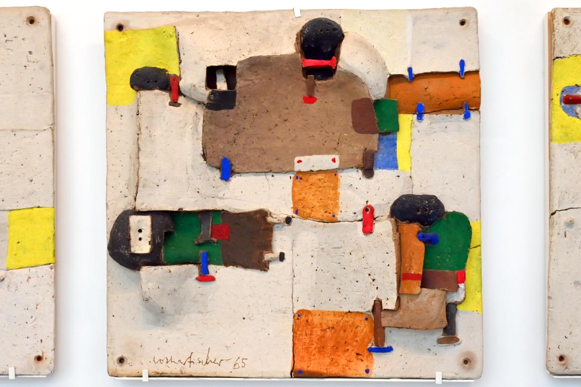 Lothar Fischer (1959–2004), Variationen über "Der Familientag", Neumarkt in der Oberpfalz, Museum Lothar Fischer, Obergeschoß Raum 2, 1965, Bild 4/8