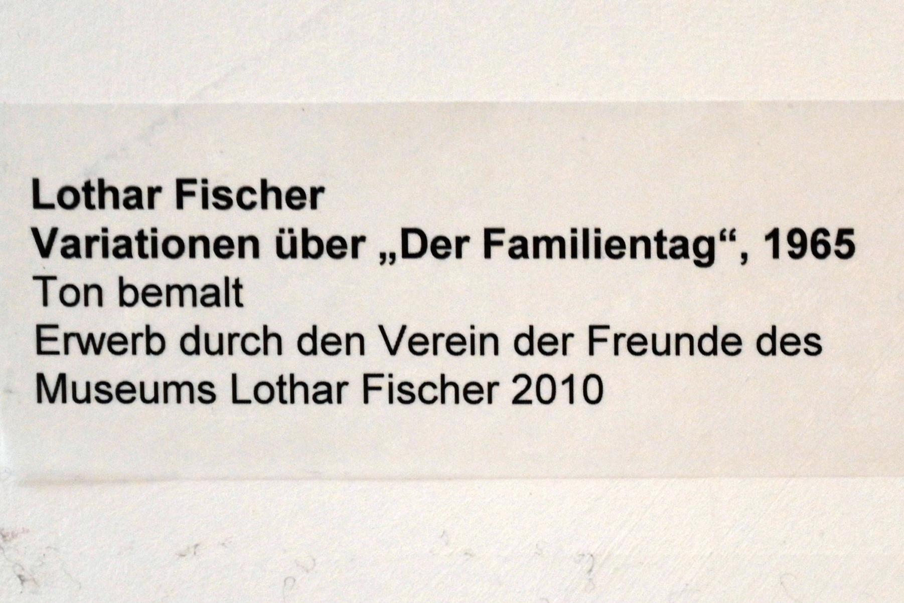Lothar Fischer (1959–2004), Variationen über "Der Familientag", Neumarkt in der Oberpfalz, Museum Lothar Fischer, Obergeschoß Raum 2, 1965, Bild 8/8