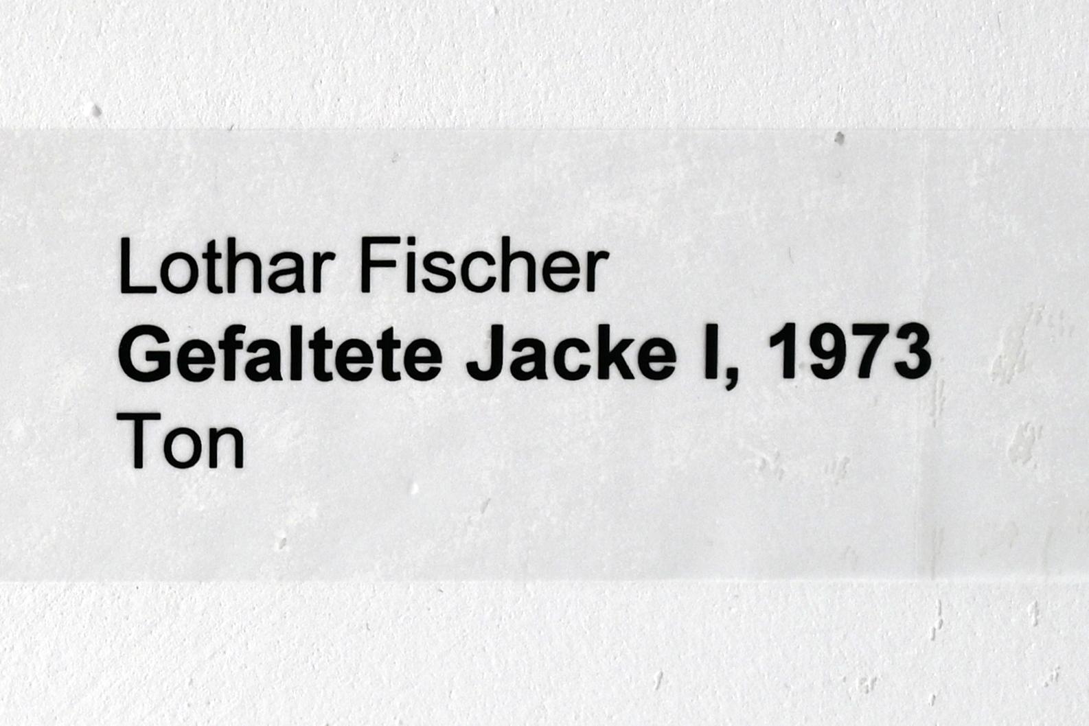 Lothar Fischer (1959–2004), Gefaltete Jacke I, Neumarkt in der Oberpfalz, Museum Lothar Fischer, Obergeschoß Raum 5, 1973, Bild 4/4