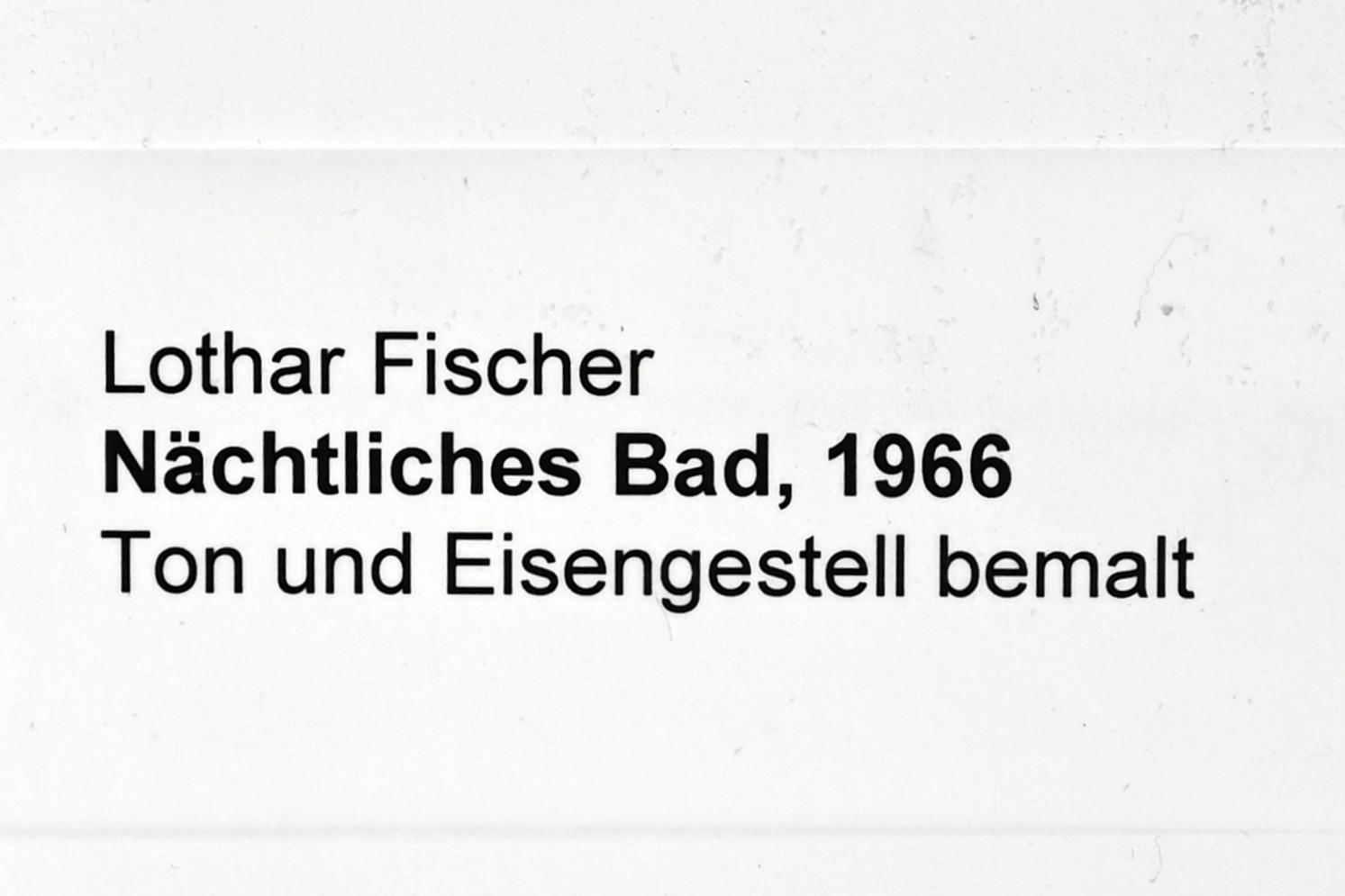 Lothar Fischer (1959–2004), Nächtliches Bad, Neumarkt in der Oberpfalz, Museum Lothar Fischer, Obergeschoß Raum 5, 1966, Bild 5/5