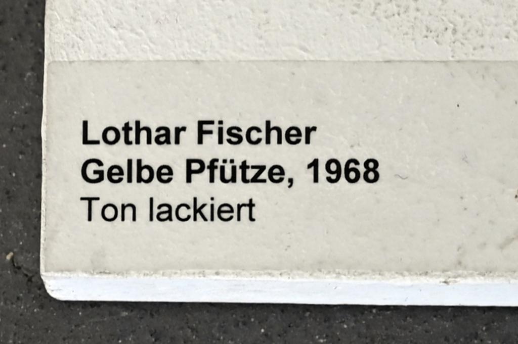 Lothar Fischer (1959–2004), Gelbe Pfütze, Neumarkt in der Oberpfalz, Museum Lothar Fischer, Obergeschoß Raum 6, 1968, Bild 4/4