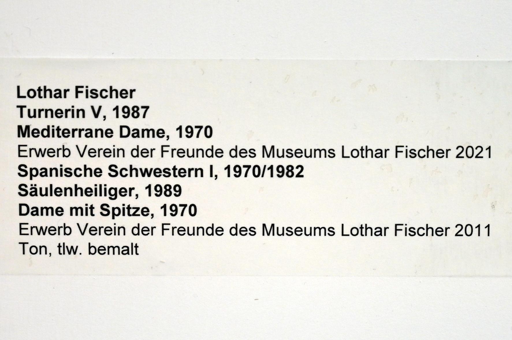 Lothar Fischer (1959–2004), Mediterrane Dame, Neumarkt in der Oberpfalz, Museum Lothar Fischer, Obergeschoß Raum 6, 1970, Bild 2/2